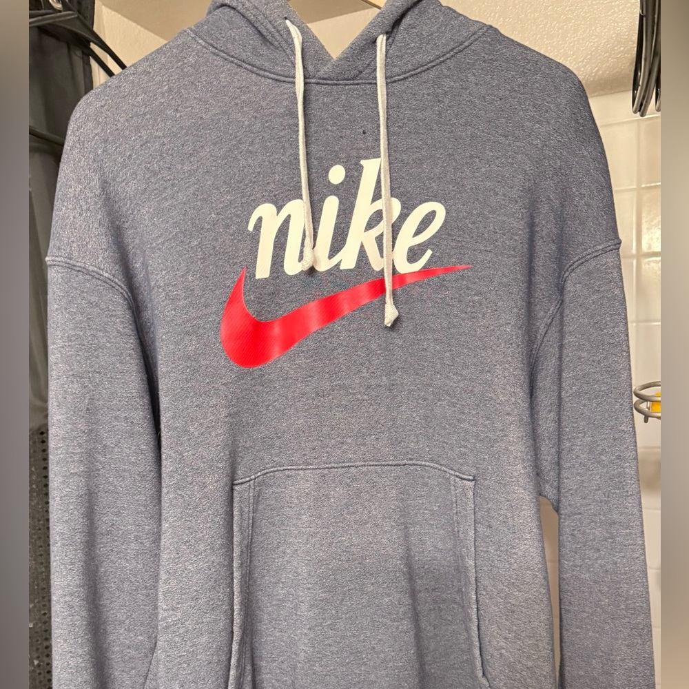 Badass Nike Sportswear Heritage Pullover Hoodie - French Terry - Sz Large - RARE